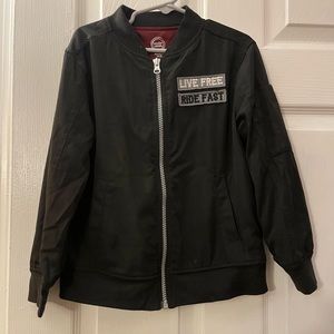 Young Boys black bomber jacket wonder nation size XS (4/5)